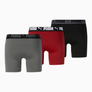 Men's Athletic Boxer Briefs [3 Pack], RED / GREY